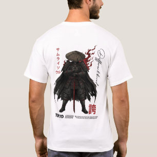 T-shirt Armure de guerrier samouraï sombre Japonais Gothiq