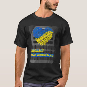 T-shirt Armure - Stop War - Restez Avec L'Ukraine - Ukrain
