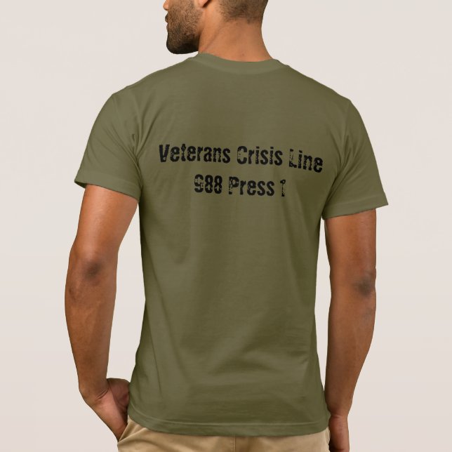 T-shirt Army Green Opération Casquette de Tee Mind Shield (Dos)
