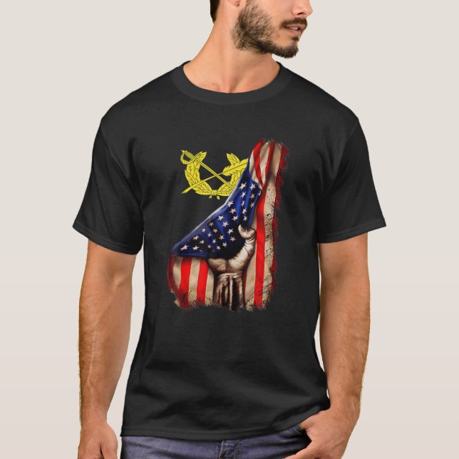 T-shirt Army JAG Corps Branch American Flag (Devant)