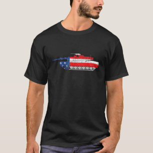 T-shirt Army M1 Abrams Tank 4 juillet USA American Flag