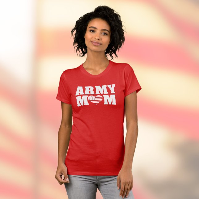 T-shirt ARMY MOM with Heart and Flag (Créateur téléchargé)