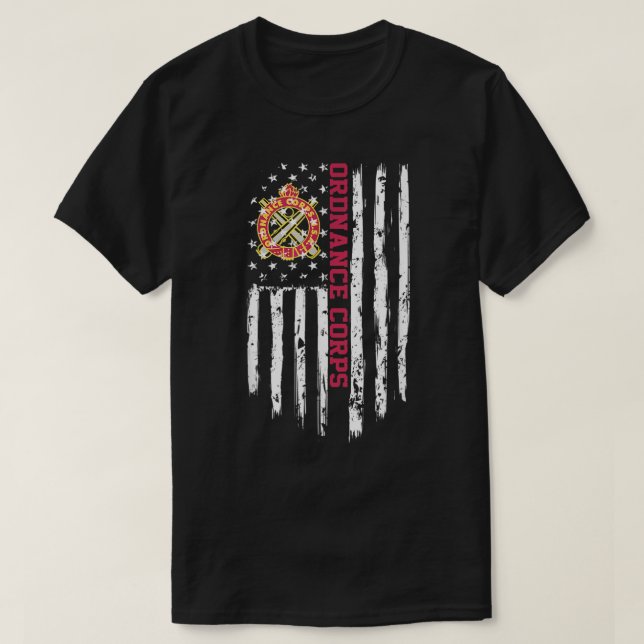 T-shirt Army Ordance Corps drapeau américain (Design devant)