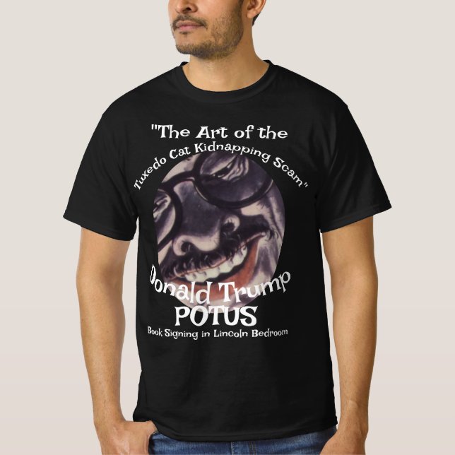 T-shirt Arnaque à l'enlèvement de chat smoking Art Donald  (Devant)