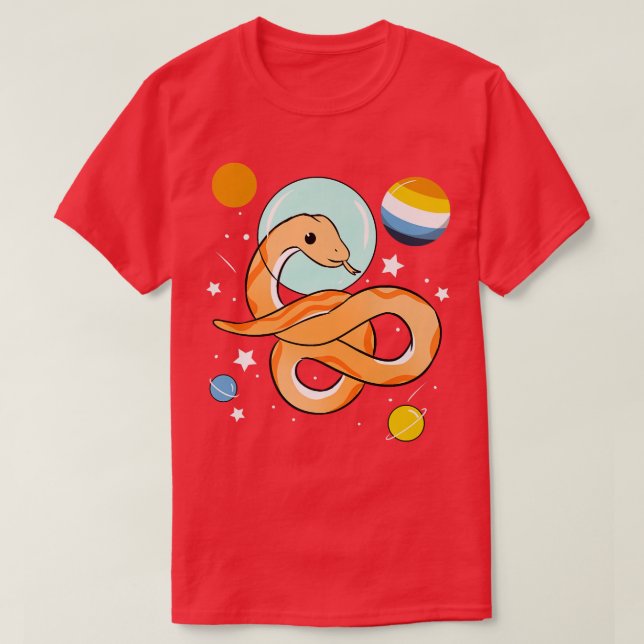 T-shirt Aroace Pride, astronaute serpent (Design devant)