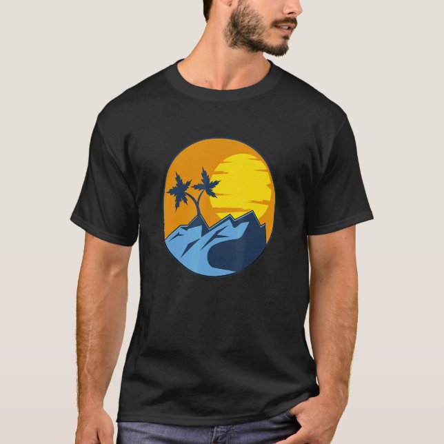 T-shirt Aroace Pride Plage tropicale Aro Ace LGBT Aromanti (Devant)