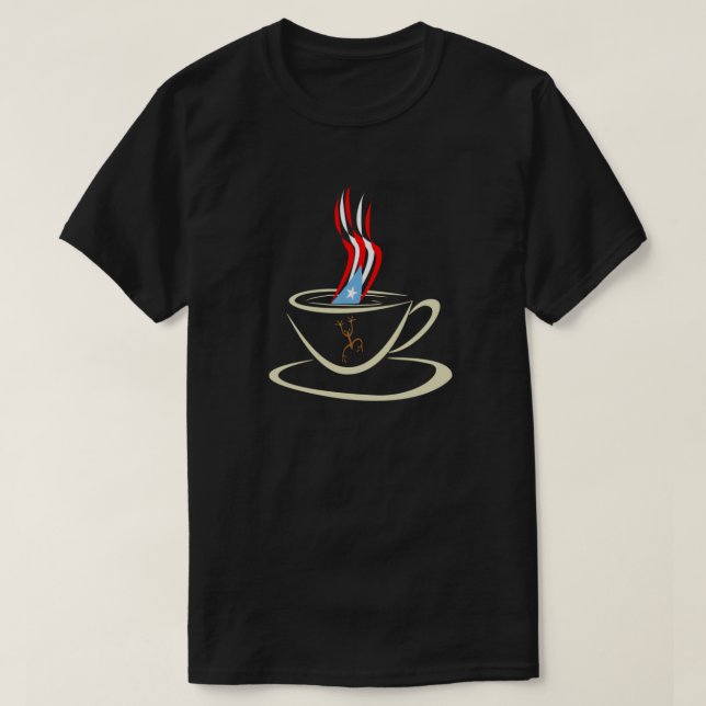 T-shirt Aroma a Porto Rico Coqui Coffee Mug Coqui T-Shir (Design devant)