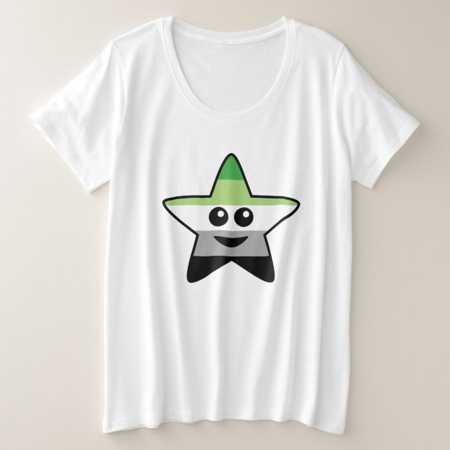 T-shirt Aromantic Star Plus Size (Design devant)