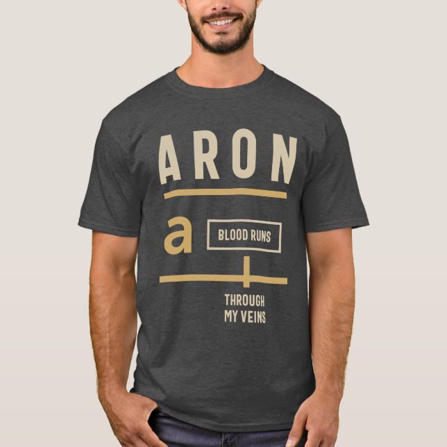 T-shirt Aron Nom personnalisé (Devant)