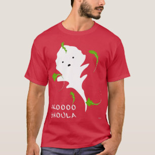T-shirt AROOOGHOULA Halloween végétarien Éffrayant Ghost F