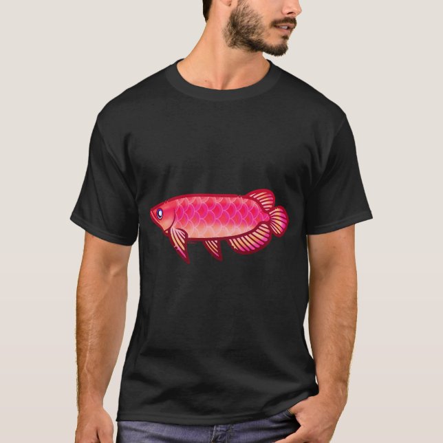 T-shirt Arowana asiatique (fraise) (Devant)