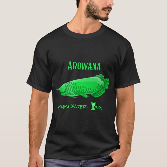 T-shirt Arowana d'eau douce roi vert (Devant)