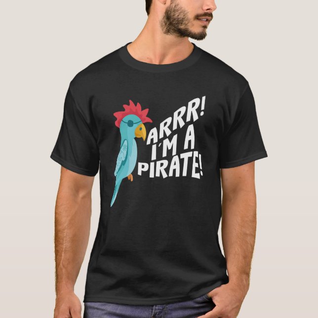 T-shirt Arr I'm A Pirate Parrot Talking Birds (Devant)