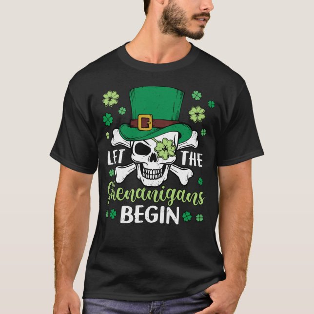 T-shirt Arr ish Pirate Skull Laisser Les Shenanigans Comme (Devant)