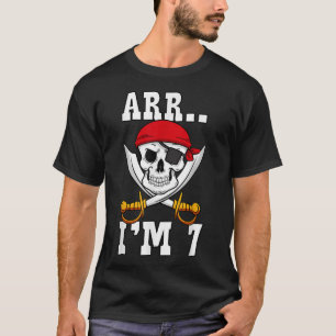 T-shirt Arr.. JE SUIS 7 Pirate Thème 7e Anniversaire Garço