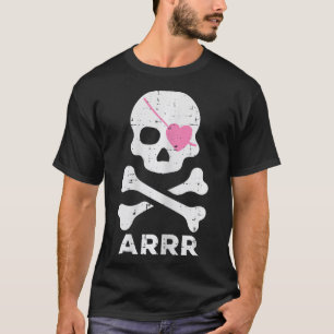 T-shirt Arr Pirate Heart Eyepatch Halloween Femmes Toddler
