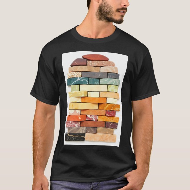 T-shirt arrangement captivant de poli (Devant)