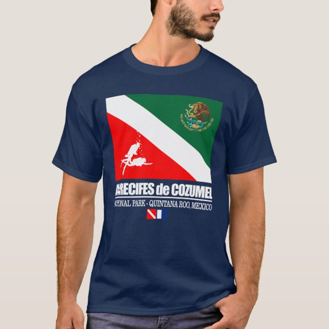 T-shirt Arrecifes de Cozumel (place) (Devant)
