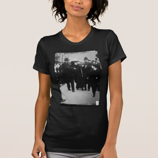 T-shirt Arrestation d'une suffragette à Londres Angleterre (Devant)
