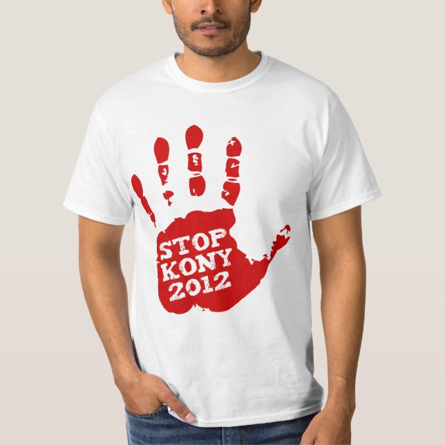 T-shirt Arrêt 2012 de Kony Handprint Joseph Kony (Devant)