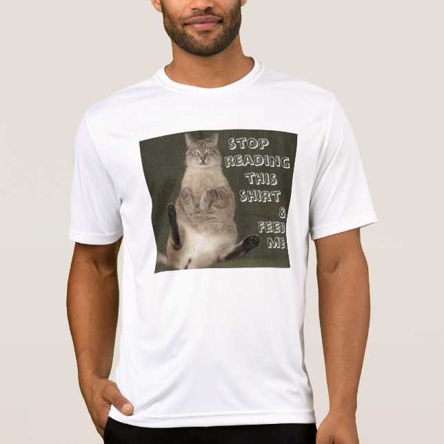 T-shirt ARRÊT DE Cat LECTURE CHEMISE & FEED ME HOMME Perfo (Devant)
