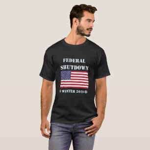 T-shirt Arrêt /Furlough de gouvernement fédéral des USA