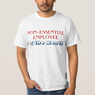T-shirt Arrêt non essentiel de gouvernement des employés