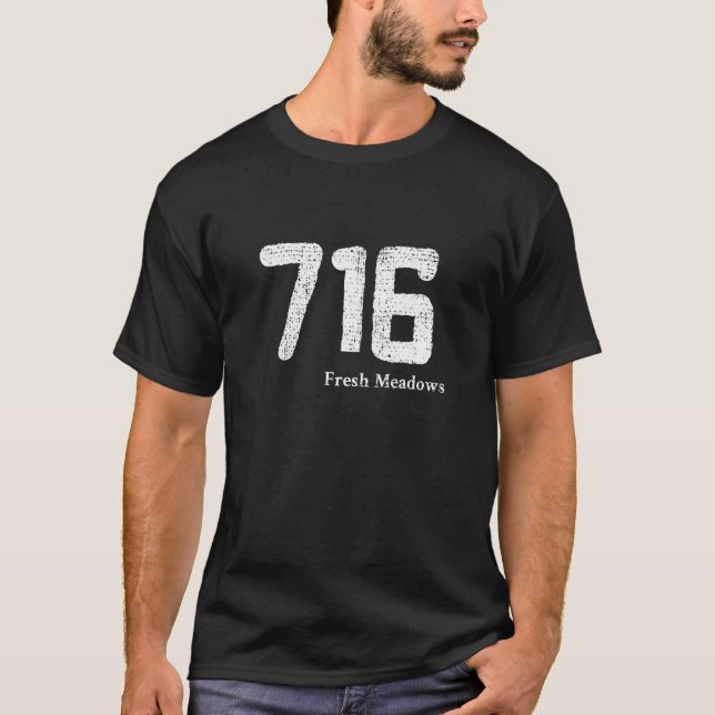 T-shirt Arrêté code régional 716 Fresh Meadows, New York (Devant)
