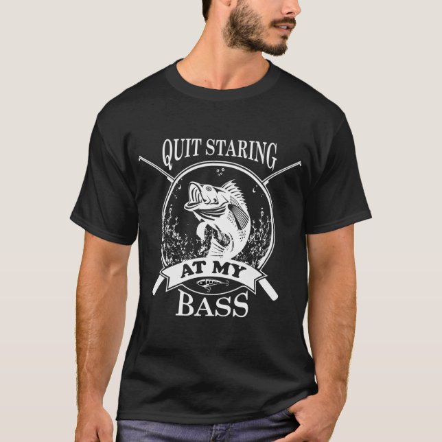 T-shirt Arrête de regarder ma basse (Devant)