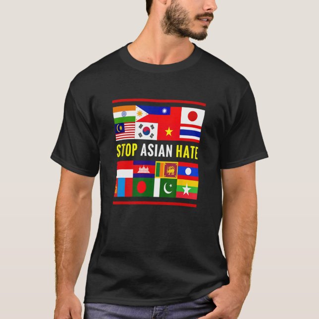 T-shirt Arrêter AAPI Hate Support Sensibilisation - Stop A (Devant)