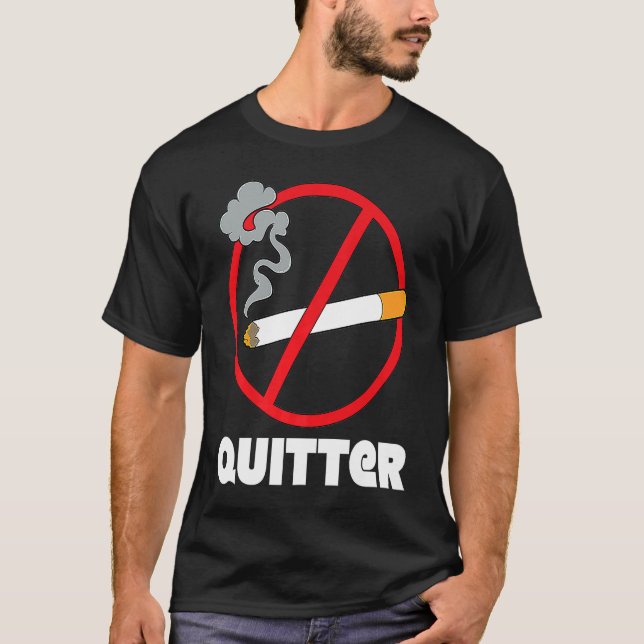T-shirt arrêter de fumer le texte arrêter de fumer (Devant)