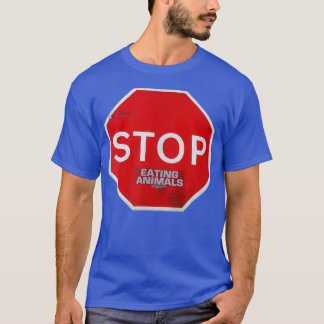 T-shirt Arrêter de manger Animaux végétariens signe de rou