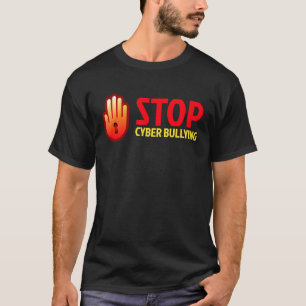 T-shirt Arrêter la cyber-intimidation trou de la main