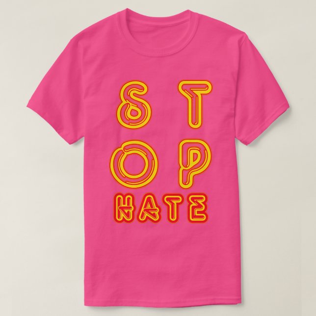T-shirt Arrêter la haine (Design devant)