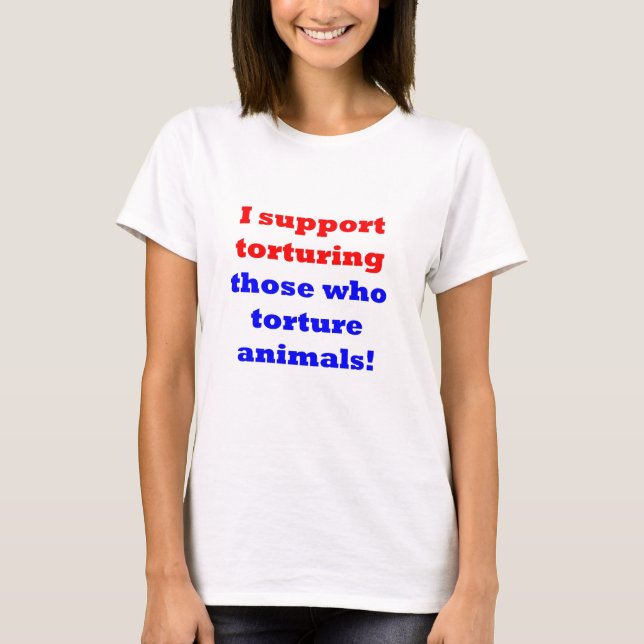T-shirt Arrêter la maltraitance animale (Devant)