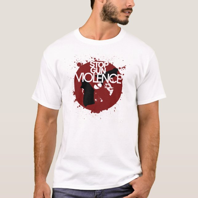 T-shirt arrêter la violence armée (Devant)