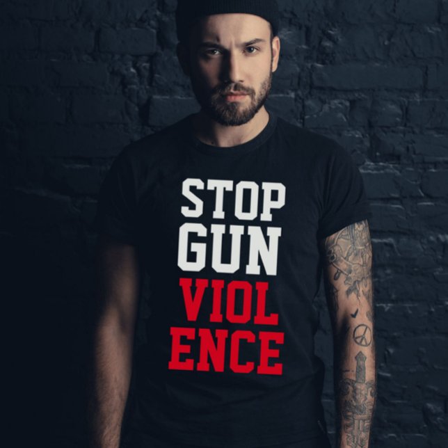 T-shirt Arrêter la violence armée dans le monde (Créateur téléchargé)