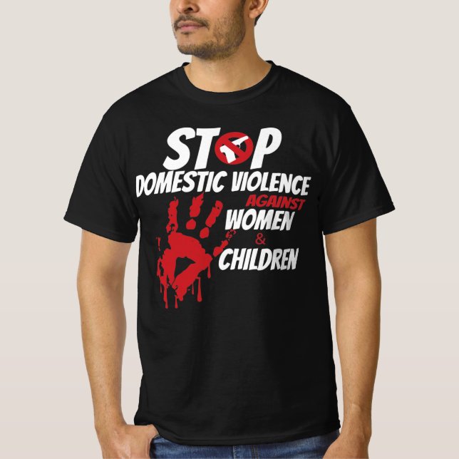 T-shirt Arrêter la violence domestique contre les femmes e (Devant)
