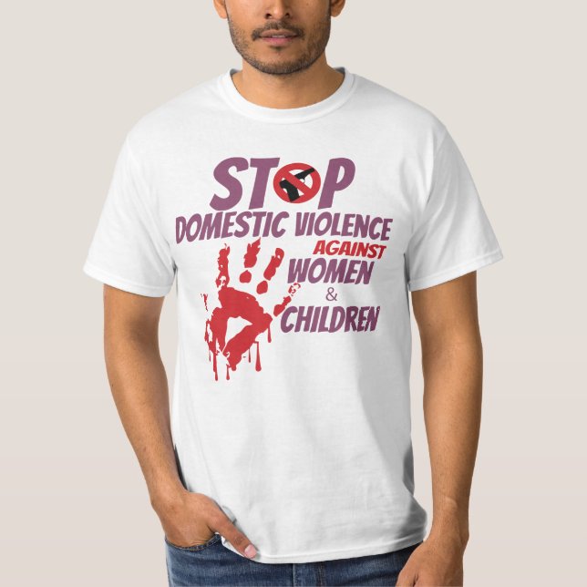 T-shirt Arrêter la violence domestique contre les femmes e (Devant)