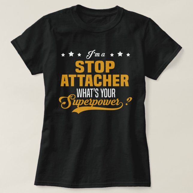 T-shirt Arrêter l'attaché (Design devant)
