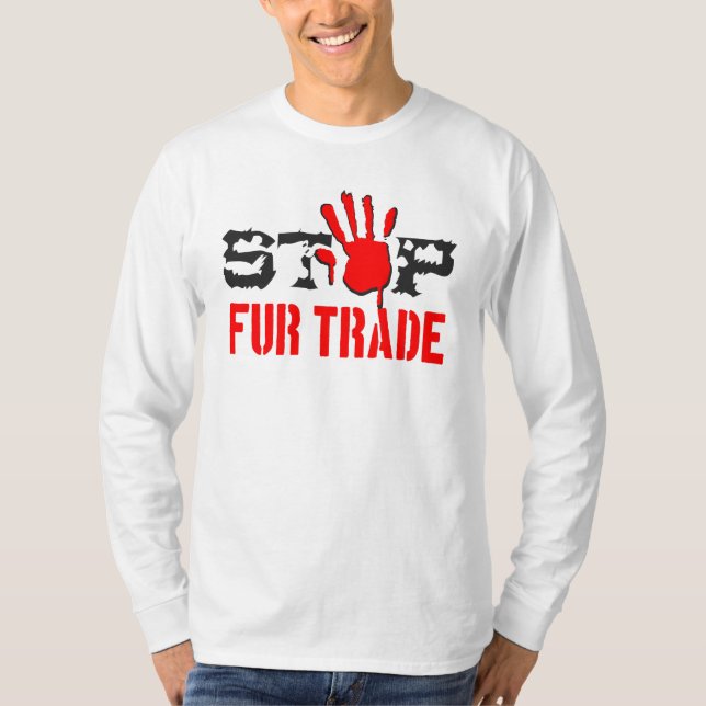T-shirt Arrêter le commerce de la fourrure (Devant)