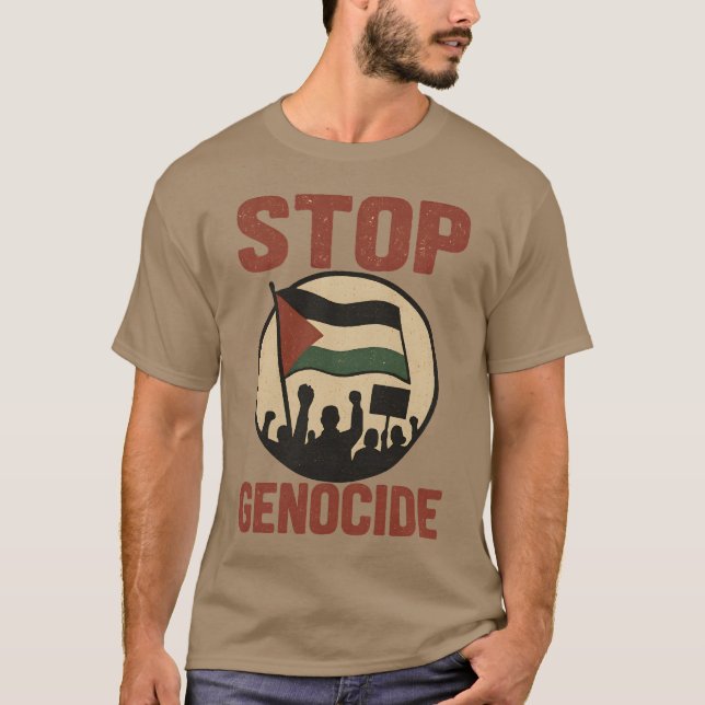 T-SHIRT ARRÊTER LE GÉNOCIDE (Devant)