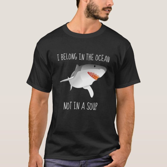 T-shirt Arrêter Le Poisson De Requin Dans L'Océan Pas La S (Devant)