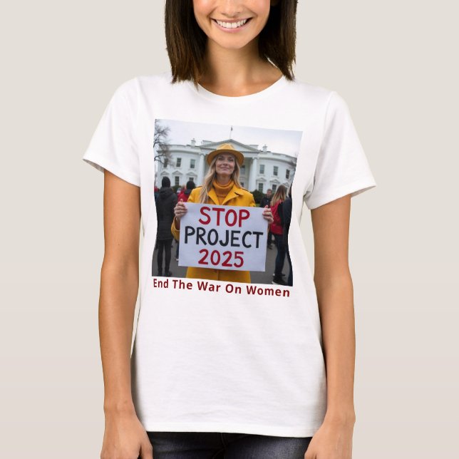 T-shirt Arrêter le projet 2025 (Devant)