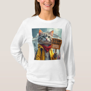T-shirt Arrêter le projet 2025 Chats