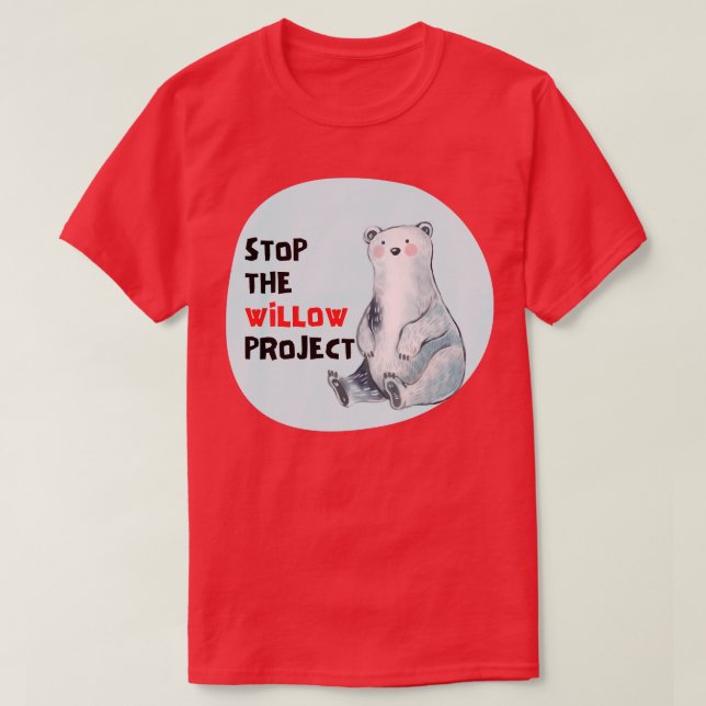 T-shirt arrêter le projet de saule 1 (Design devant)