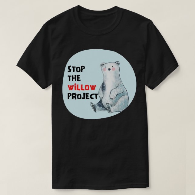T-shirt arrêter le projet de saule 4 (Design devant)
