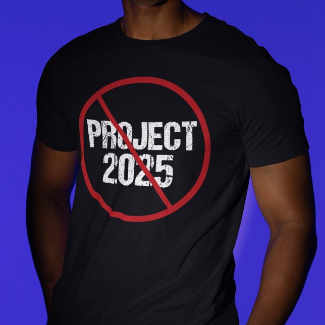 T-shirt Arrêter le projet politique anti-Trump 2025 (Créateur téléchargé)