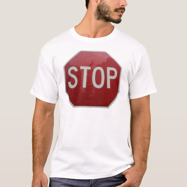 T-shirt Arrêter le signe (Devant)