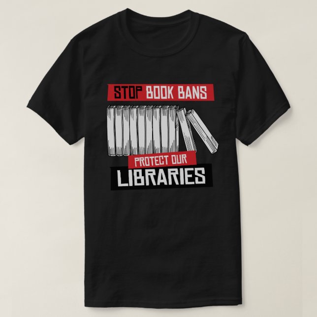 T-shirt Arrêter les interdictions de livre protéger les bi (Design devant)
